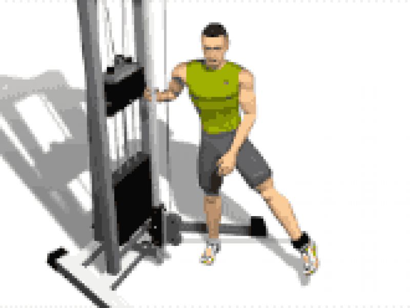 Low pulley singlehip abduction STUDIOGYM